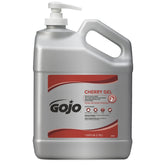 GOJO Cherry Gel Pumice Hand Cleaner bottle-pump showing easy dispensing for tough soils