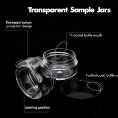 Golacky empty cosmetic jar 25count with clear body for easy content checks.