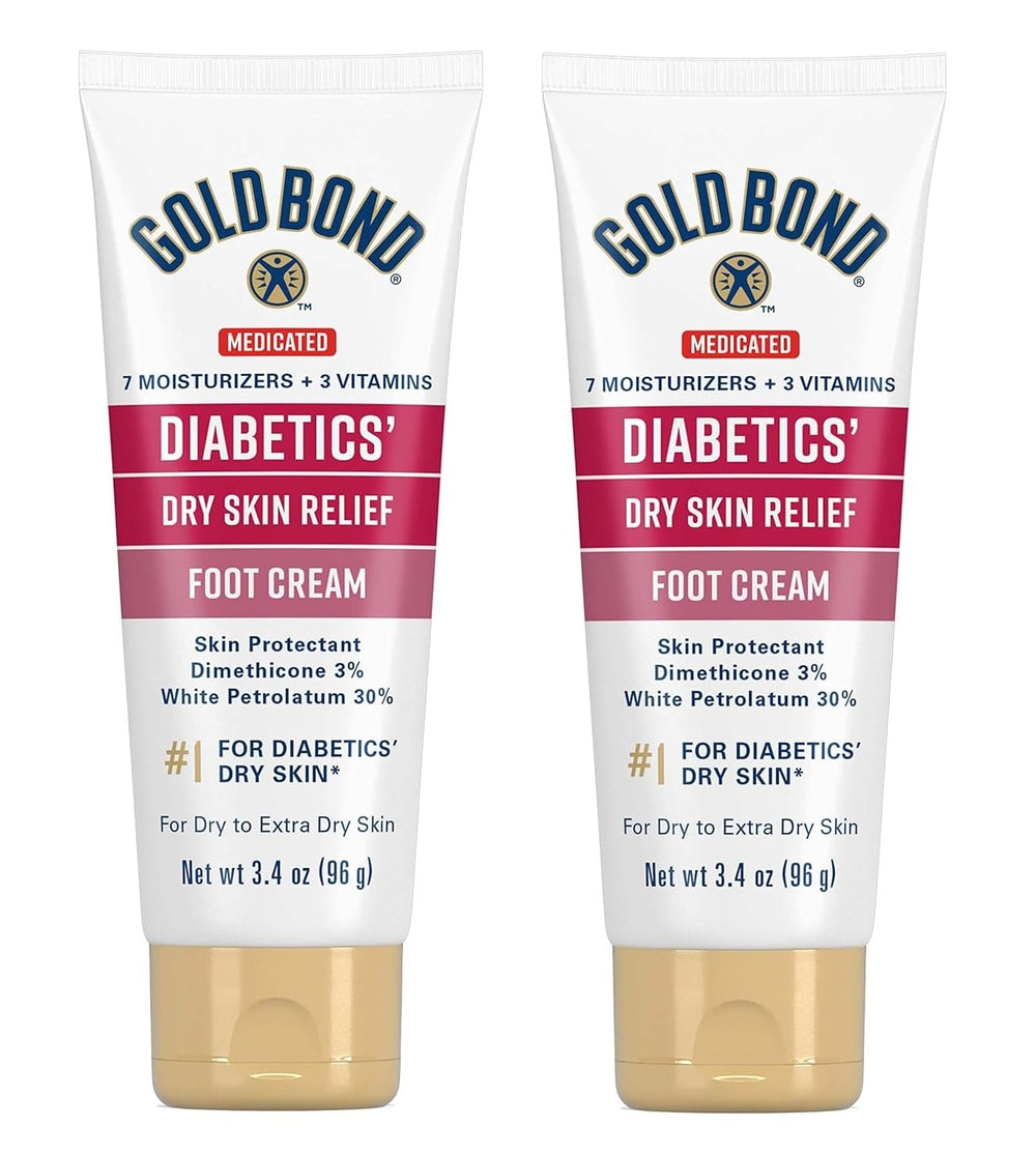 Gold Bond foot cream pack 2 front view for quick moisture relief