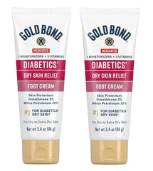 Gold Bond foot cream pack 2 front view for quick moisture relief