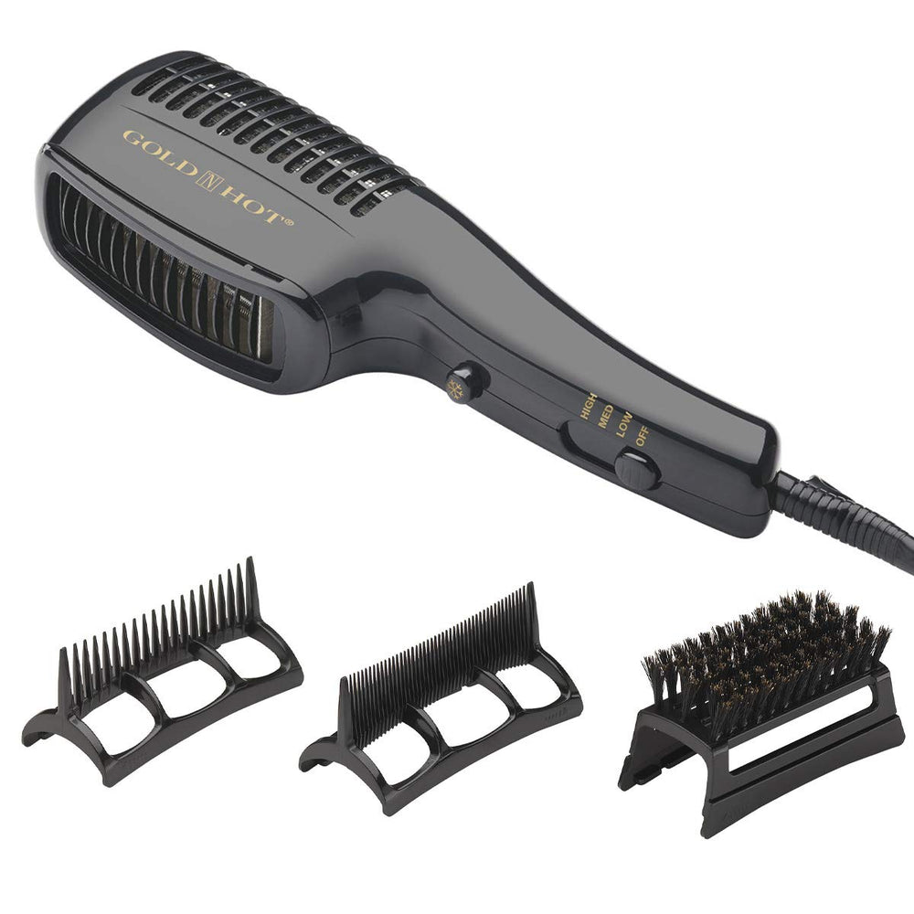 Gold N Hot 1875W styler hair dryer front view for fast drying and styling versatility