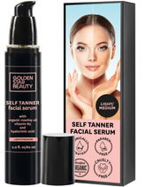 Golden Star Beauty Face Tanner bottle for a natural sun-kissed glow