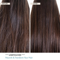 Goldie Locks Signature Serum bottle with biotin and marula oil nourishes fuller-looking strands.