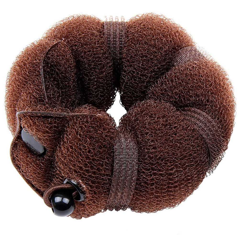 GoldRose Buns twist-ring-former closeup demonstrates secure bun styling.