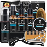 GoldWorld beard kit packaging showing complete set for gifting