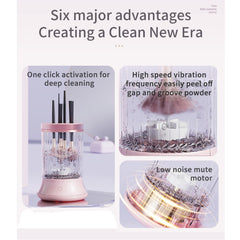 GOLIKEE brush cleaner with 7000rpm motor demonstrates thorough cleaning for bristles.