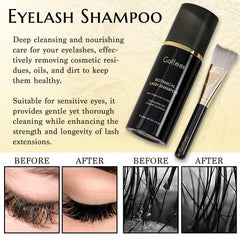GOLLEEPRO Lash Shampoo bottle pour showing oil-free cleansing capability