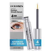 GOLRISEN Eyelash Growth Serum bottle close-up for longer-looking lashes.