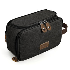 Gonex travel toiletry bag dark grey with water-resistant canvas for durable travel storage.