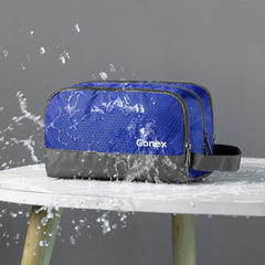Gonex mesh pouch keeps smaller toiletries visible and breathable for quick access.