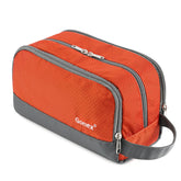 Gonex travel toiletry bag nylon orange — main compartment holds large items for easy packing