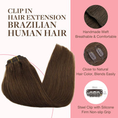 GOO GOO clip-in extensions fast-clip application, secure and comfortable