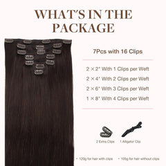 GOO GOO clip-in extensions real human hair close-up for natural styling