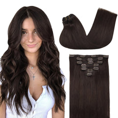 GOO GOO clip-in extensions showing seamless clips for invisible wear