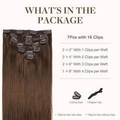 GOO GOO Remy hair clip-ins in-use for instant added volume