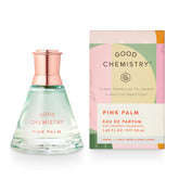 Good Chemistry Pink Palm Eau de Parfum front bottle shows vibrant tropical notes for a bold mood