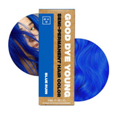 Good Dye Young Blue Ruin bottle shows vibrant conditioning color for hair