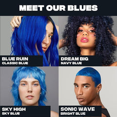 Blue Ruin swatches demonstrate true vibrant shade and depth