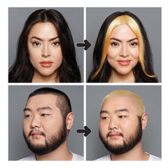Good Dye Young mix and apply bleach kit illustrating convenient preparation and even application.