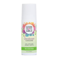 Good For You Girls deodorant clear roll-on honeydew scent for discreet odor protection.