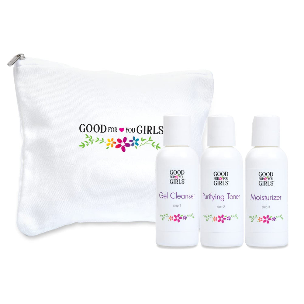 Good For You Girls cleanser bottle promotes gentle cleansing for all skin types.