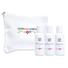 Good For You Girls cleanser bottle promotes gentle cleansing for all skin types.