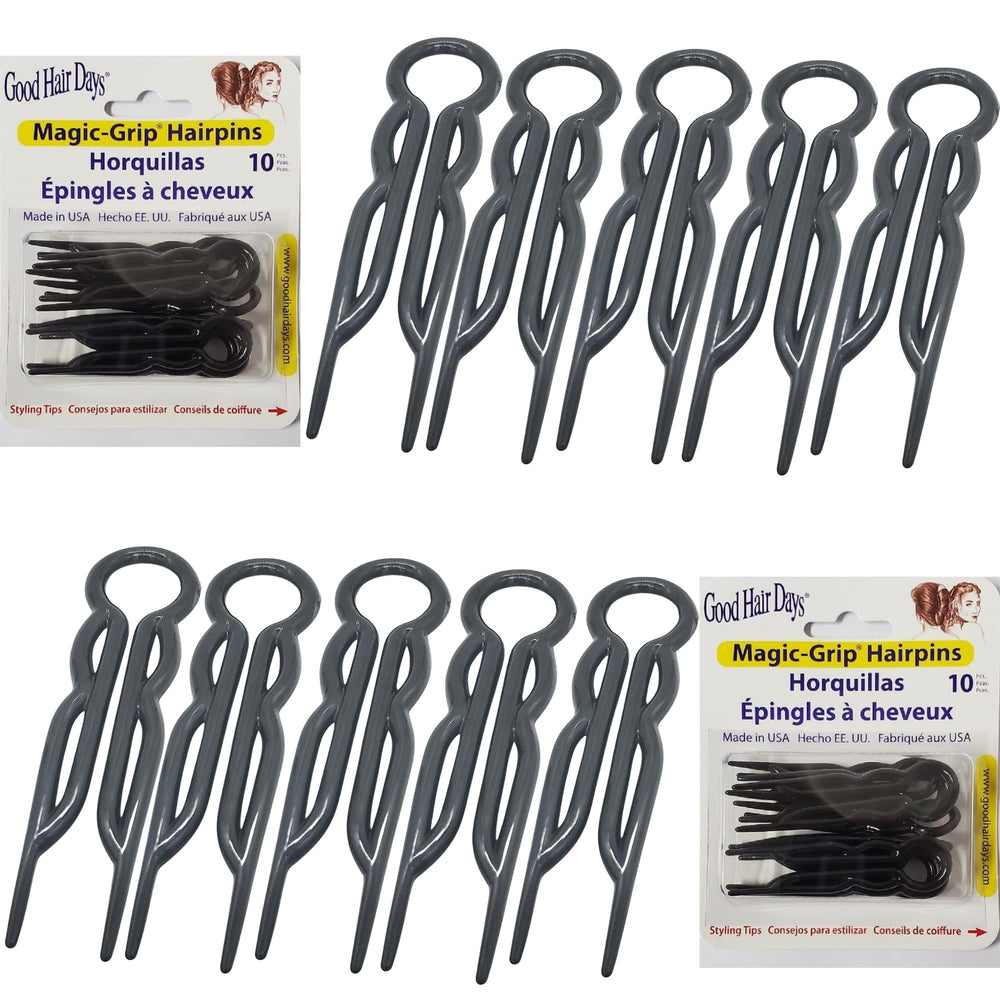 Good Hair Days hair pins U-shaped 2 1/2-inch black provide secure daily styling.
