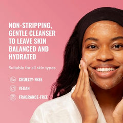 Good Molecules Hydrating Cleansing Gel rosewater gel-lather freshens skin and purifies without over-drying.