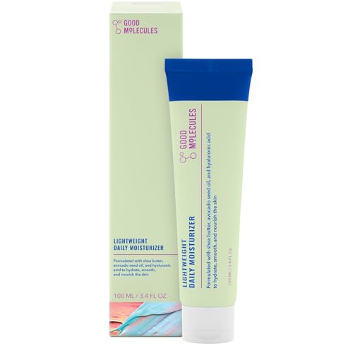 Good Molecules lightweight daily moisturizer jar closeup showing non-greasy hydration for daily use.