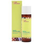 Good Molecules Pineapple Exfoliating Powder packaging shows gentle exfoliation in a fragrance-free design.