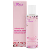 Good Molecules Sakura Hyaluronic Acid Boosting Essence bottle showing deep hydration and glow.