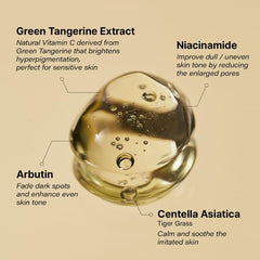 GOODAL Niacinamide and arbutin label close-up highlighting brightening ingredients.