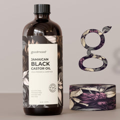 GOODMOOD Jamaican Black Castor Oil applied to skin for deep nourishment.
