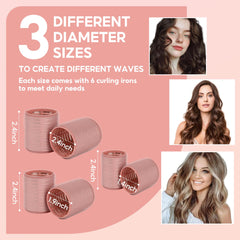 Goodofferplace self-grip technology hair rollers securely hold hair during styling.