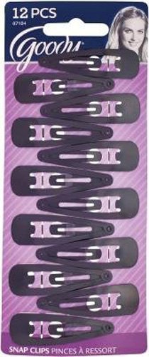 GOODY Contour Clips Clásicos en negro sujetan mechones para un peinado pulido