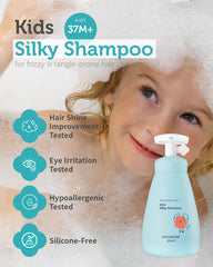 GOONGBE Kids' Silky Shampoo lather close-up — low-pH cleansing
