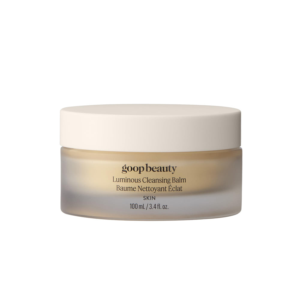 Goop Beauty Cleansing Balm packaging jar—convenient for fast makeup removal and skincare routine.