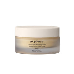 Goop Beauty Cleansing Balm packaging jar—convenient for fast makeup removal and skincare routine.