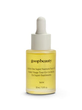 Goop Beauty Nutrient Face Oil bottle showcases luxurious daily moisturizer for smoother skin.