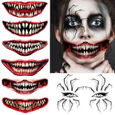 Goromon spider web eye tattoo design for Halloween makeup and dramatic look.