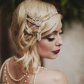 GORTIN flapper headband with rhinestones shines for retro glam at parties.