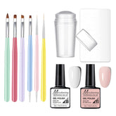 Gorvalin Gel French manicure kit stamper for precise at-home nail tips.