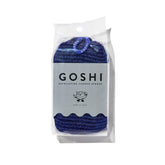 GOSHI Exfoliating Shower Sponge Indigo Blue hero shot highlights balanced cleanse