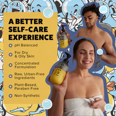 GOSHI Super Vitamin Body Wash ingredients coconut oil and shea butter for nourished skin.
