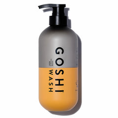 GOSHI Super Vitamin Body Wash pour demonstrates easy pump application for daily cleansing.