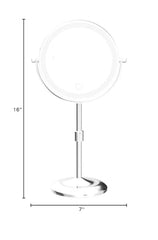 Gospire 7-inch mirror with three color lights for realistic makeup previews.