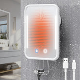 Gospire heated shower mirror fogless with built-in light for clear shaving