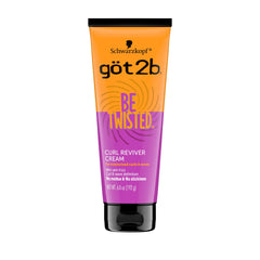 Got2B Be Twisted Curl Reviver Cream jar closeup shows frizz control and moisture for curls