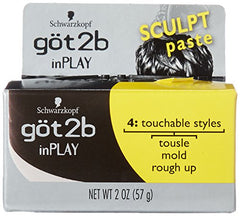 Got2B Inplay Hair Paste textured finish for tousled, stay-put looks.