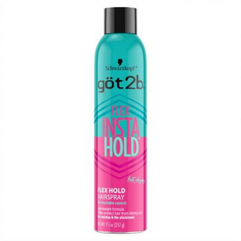Got2B Insta Hold spray bottle front shows lightweight hold for touchable style.